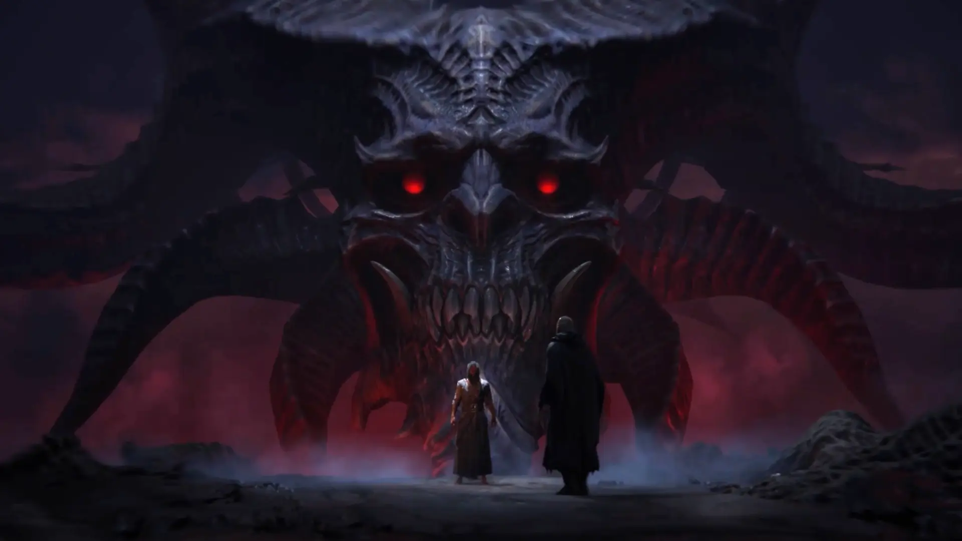 Arte de Lord of Hatred com Mephisto sobre as Ilhas Skovos
